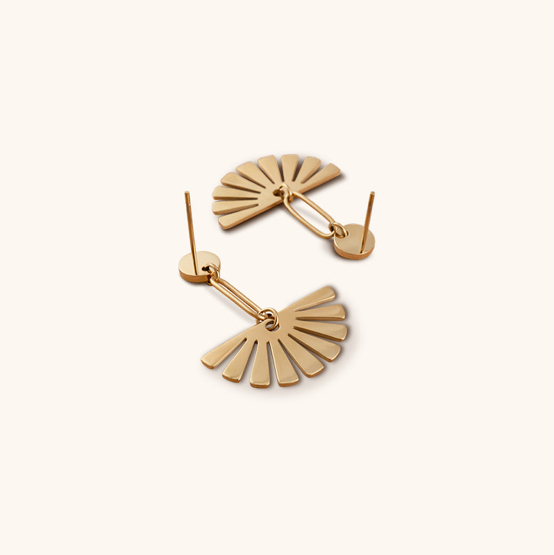 Golden Feather Fan - Jewelry de Corner