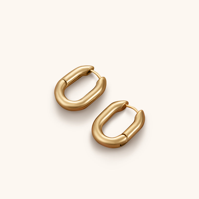 Golden lyre Hoops - Jewelry de Corner