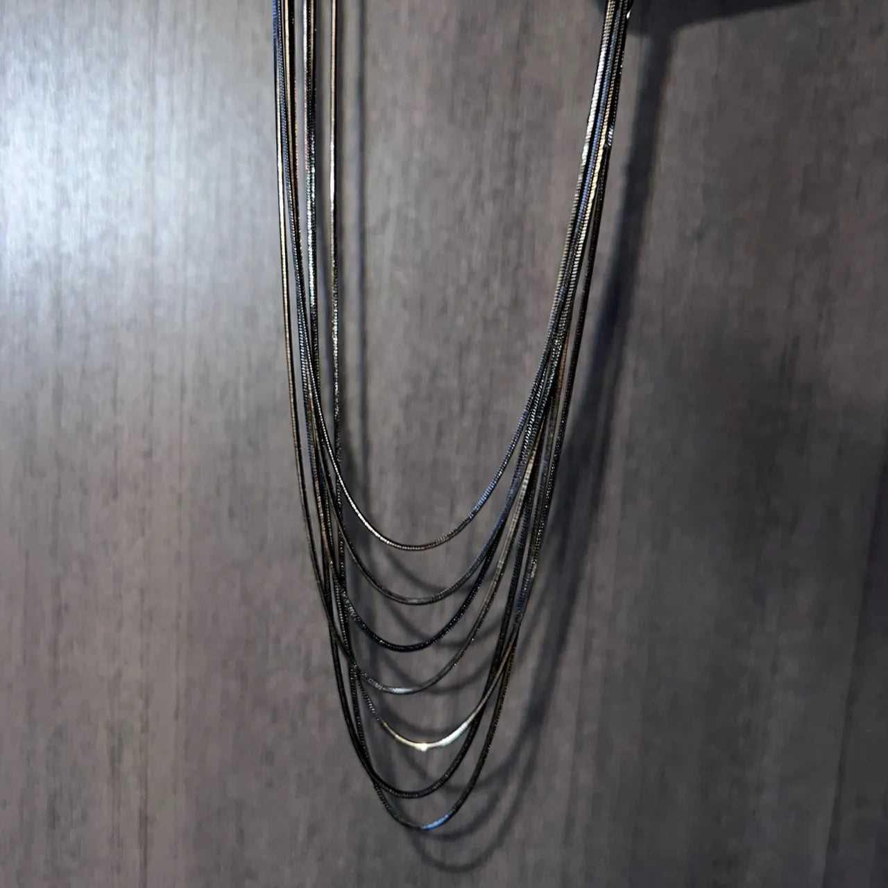 Black Gold Copper Chain Multi - Layer Metal Style Choker - Jewelry de Corner