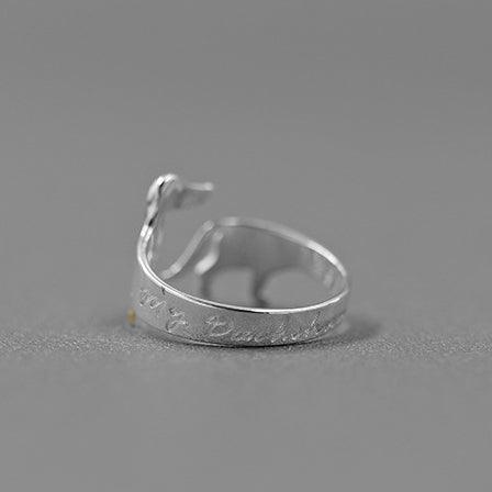 Funny Dachshund Silver Ring - Jewelry de Corner