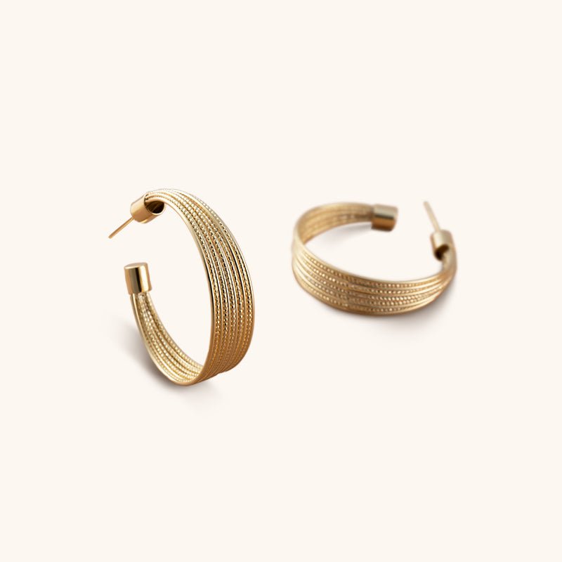 Shiva's Hoops Earrings - 18K Gold Plated - Jewelry de Corner