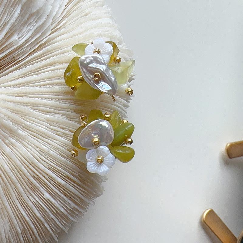 Spring Summer Dopamine Series White Jasmine Earrings - Jewelry de Corner