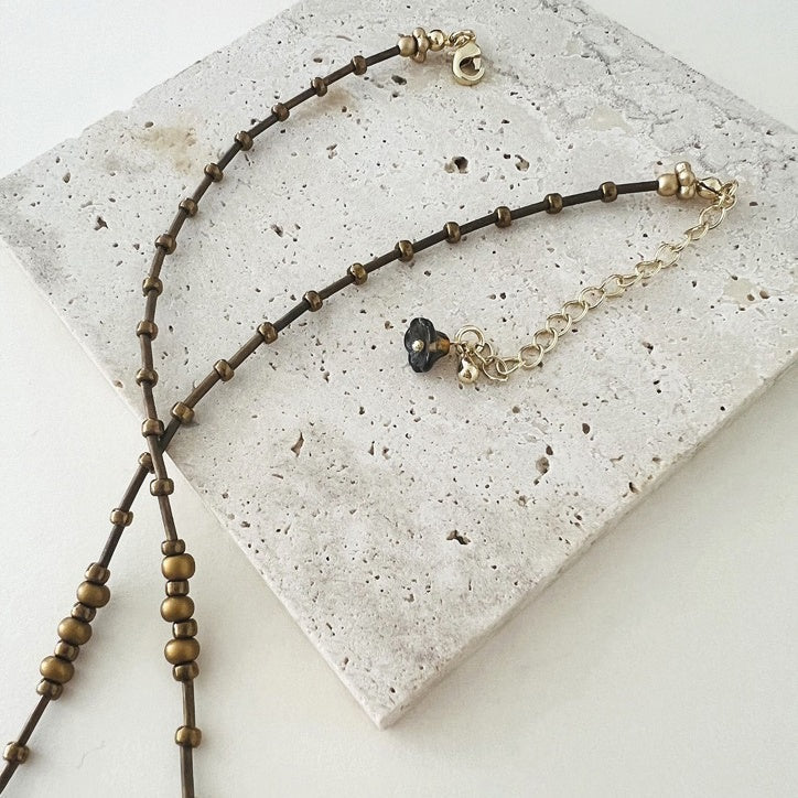 Vintage Czech Bead Necklace - Jewelry de Corner