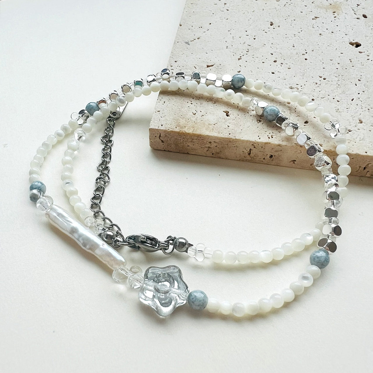 Water Colored Fresh Flower Handmade Necklace - Jewelry de Corner