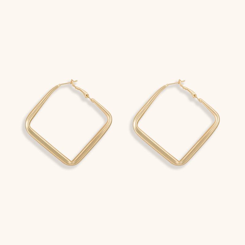Gold Frame Swaying Hoops - Jewelry de Corner