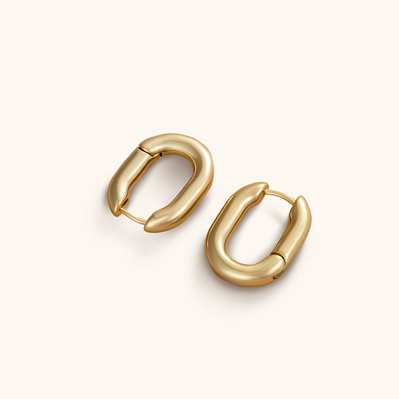 Golden lyre Hoops - Jewelry de Corner