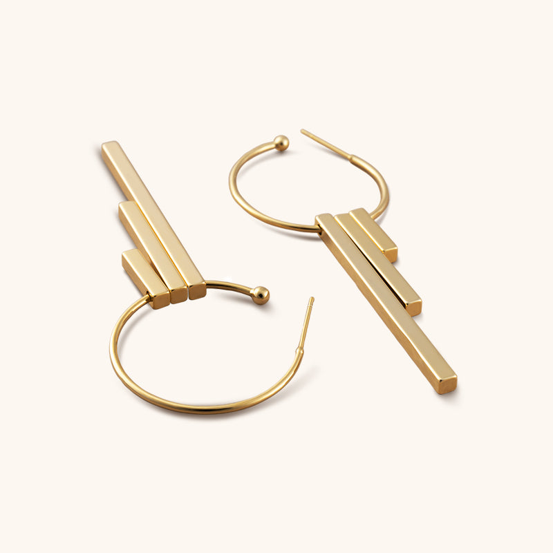 Bar Chimes Hoops - Jewelry de Corner