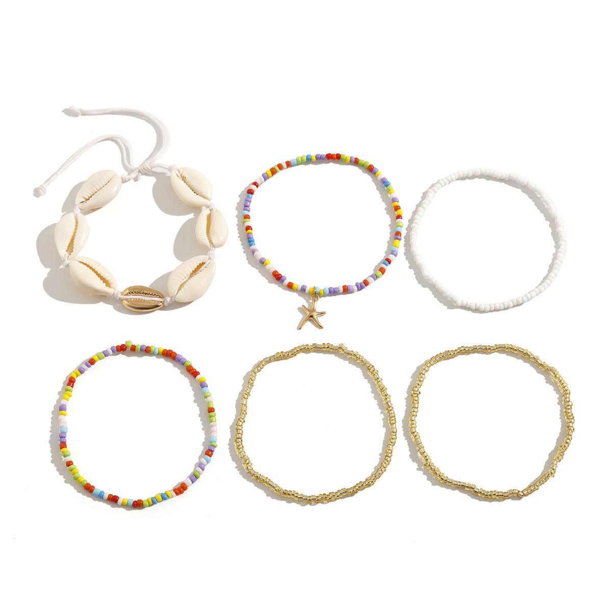 Multi-layered Shell Beaded Anklet - Jewelry de Corner