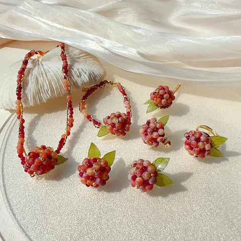 Spring Summer Dopamine Series Cranberries Earrings - Jewelry de Corner