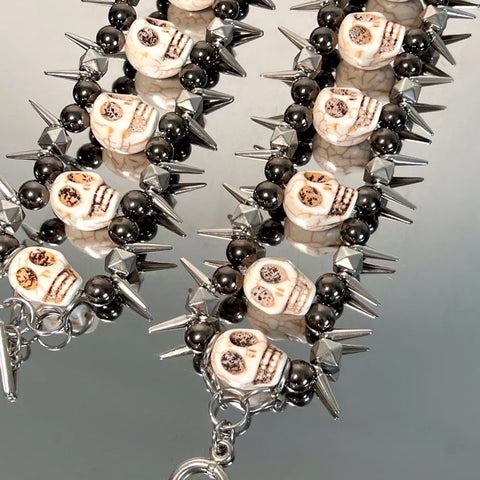 Punk Skull Rivet Bracelet - Jewelry de Corner