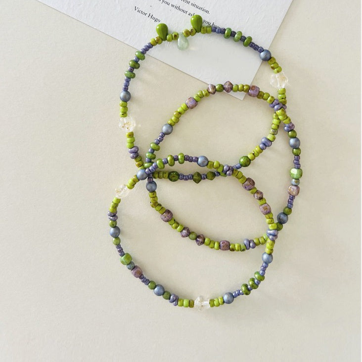 Pulsera elástica hecha a mano con cuentas checas Vitality