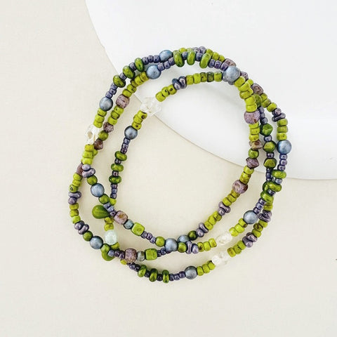 Vitality Handmade Czech Bead Elastic Cord Bracelet