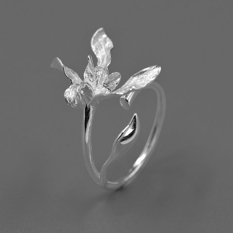 Abstract Orchid Silver Ring - Jewelry de Corner