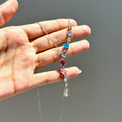 Colorful Candy Color Stone Necklace