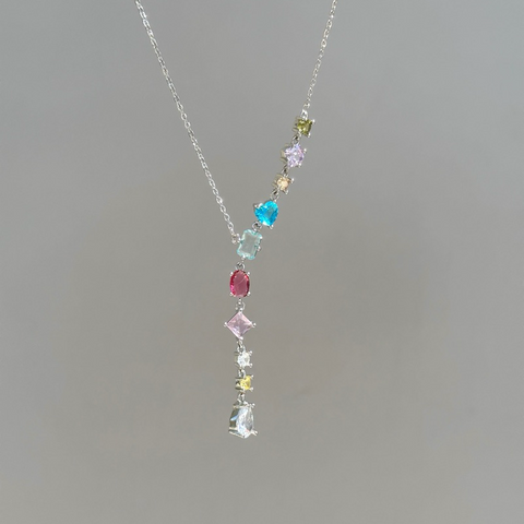 Colorful Candy Color Stone Necklace