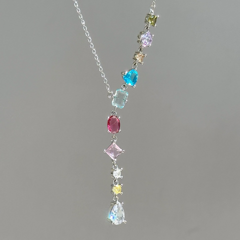 Colorful Candy Color Stone Necklace