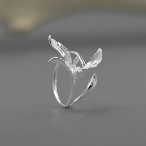 Abstract Orchid Silver Ring - Jewelry de Corner