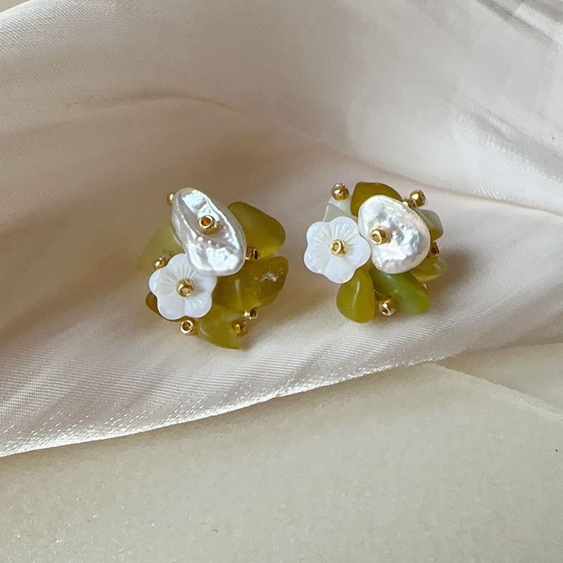 Spring Summer Dopamine Series White Jasmine Earrings - Jewelry de Corner