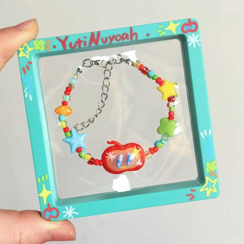 Handmade Apple-Themed Cute Dopamine Bracelet - Jewelry de Corner