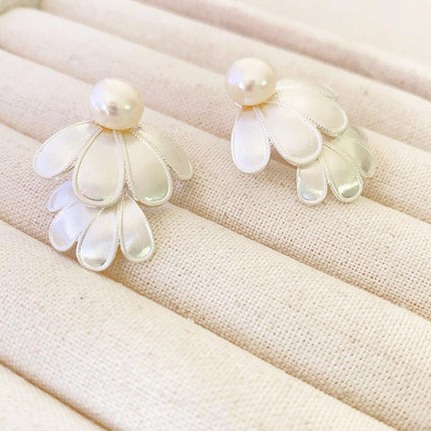 Simple Double Layer Daisy Earrings - Jewelry de Corner