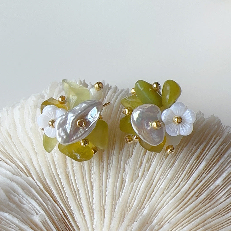 Spring Summer Dopamine Series White Jasmine Earrings - Jewelry de Corner