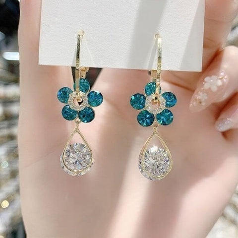 Flower Crystal Earrings - Jewelry de Corner