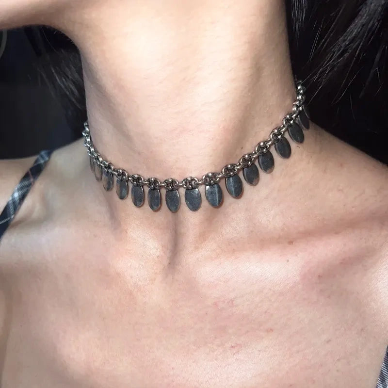 Handmade Tribal Style Metal Choker - Jewelry de Corner