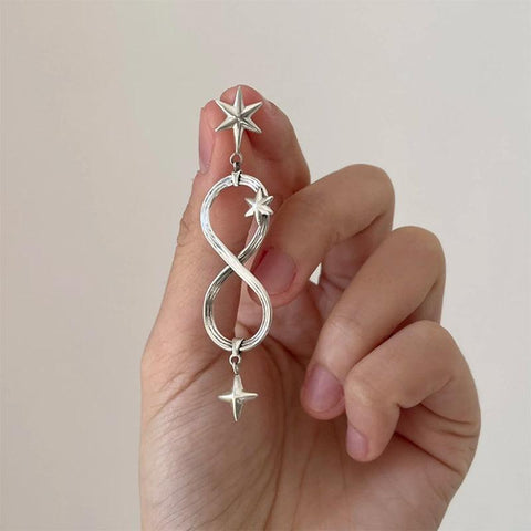 Endless Star Trail Earrings S925 Silver Earrings Pair - Jewelry de Corner