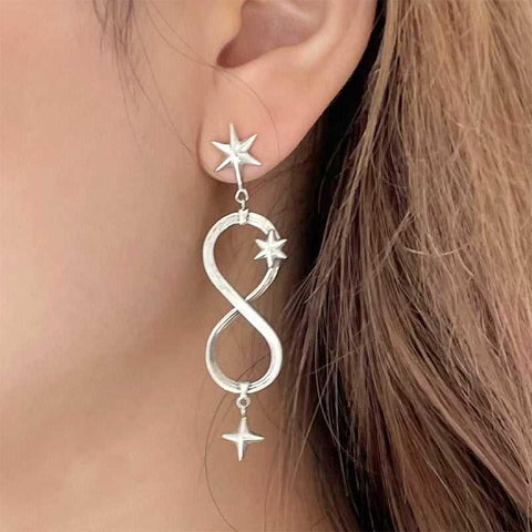 Endless Star Trail Earrings S925 Silver Earrings Pair - Jewelry de Corner