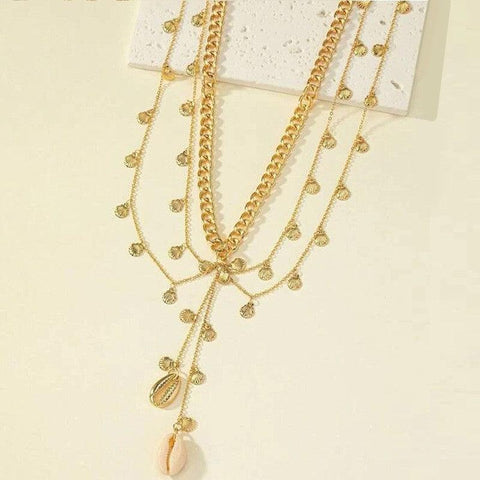 Multi-layered Beach Chain Woven Pearl Stacking Body Chain - Jewelry de Corner