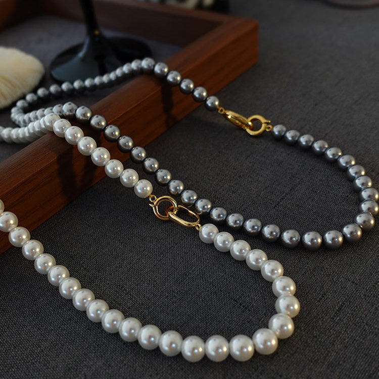 Pearl Necklace, Sweater Chain, Fashionable Necklace - Jewelry de Corner