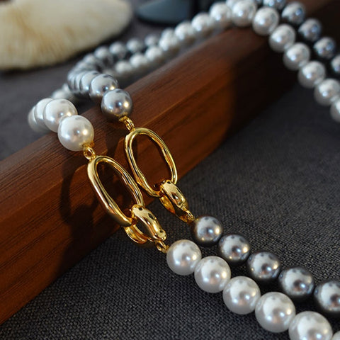 Pearl Necklace, Sweater Chain, Fashionable Necklace - Jewelry de Corner