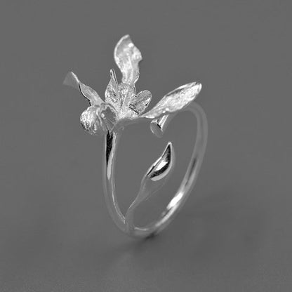 Abstract Orchid Silver Ring - Jewelry de Corner