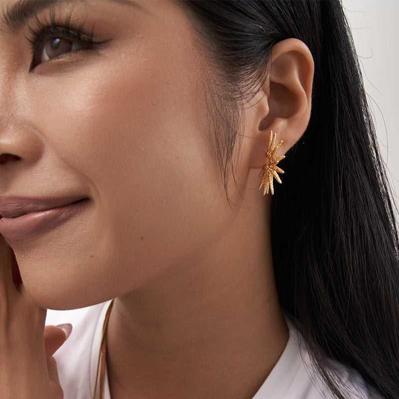 Afterglow of Apollo Hoops Earrings - 18K Gold Plated - Jewelry de Corner