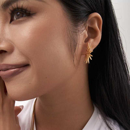 Afterglow of Apollo Hoops Earrings - 18K Gold Plated - Jewelry de Corner