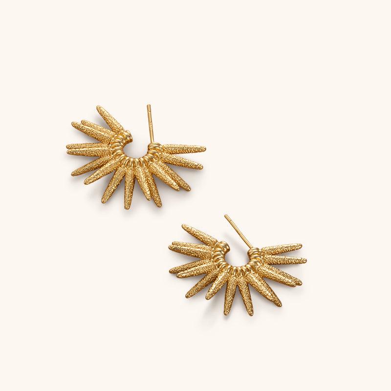 Afterglow of Apollo Hoops Earrings - 18K Gold Plated - Jewelry de Corner