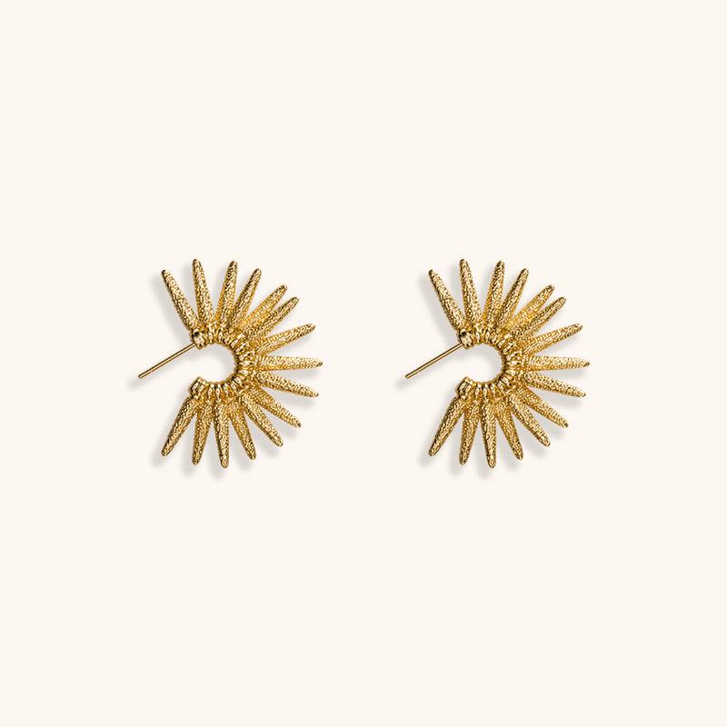 Afterglow of Apollo Hoops Earrings - 18K Gold Plated - Jewelry de Corner