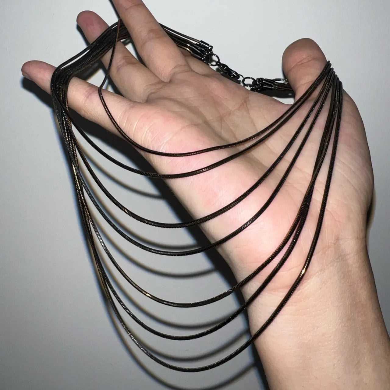 Black Gold Copper Chain Multi - Layer Metal Style Choker - Jewelry de Corner