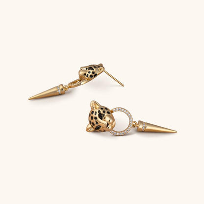 Black Panther Studs Earrings - 18K Gold Plated - Jewelry de Corner
