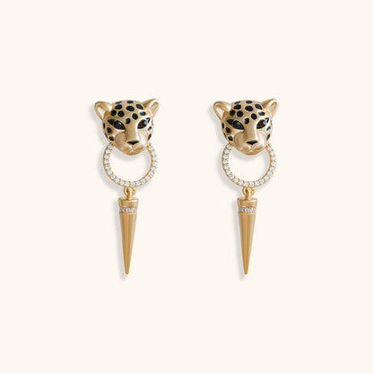 Black Panther Studs Earrings - 18K Gold Plated - Jewelry de Corner
