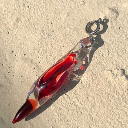 Both Detachable Two - Band Flame Earrings Necklace - Jewelry de Corner