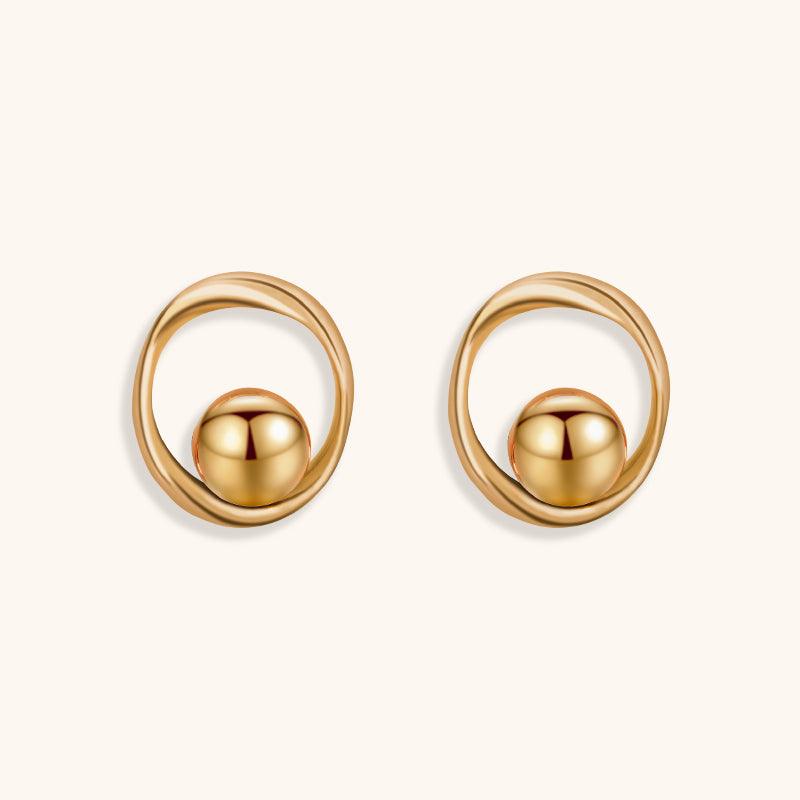 Bright Star Hoops Earrings - 18K Gold Plated - Jewelry de Corner