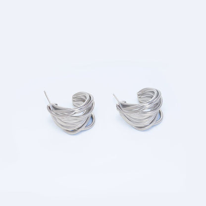 C - Shaped Multi - Layer Wire - Wrapped Earrings - Jewelry de Corner