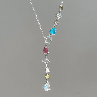 Colorful Candy Color Stone Necklace - Jewelry de Corner