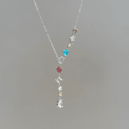 Colorful Candy Color Stone Necklace - Jewelry de Corner