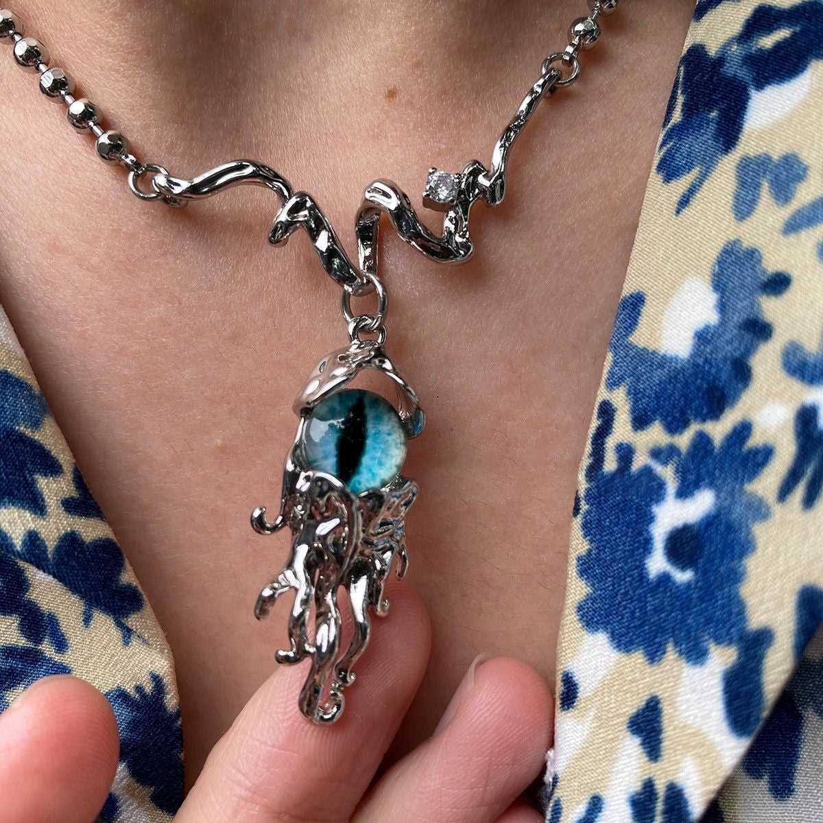 Copper Chain Multi - Layer Cat Eye Choker - Jewelry de Corner