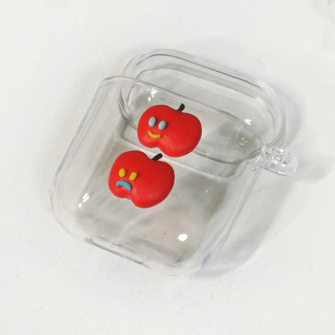 Happy And Sad Apple Handmade Emoji Earrings - Jewelry de Corner