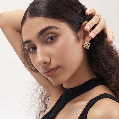 Elegant Road Studs Earrings - 18K Gold Plated - Jewelry de Corner