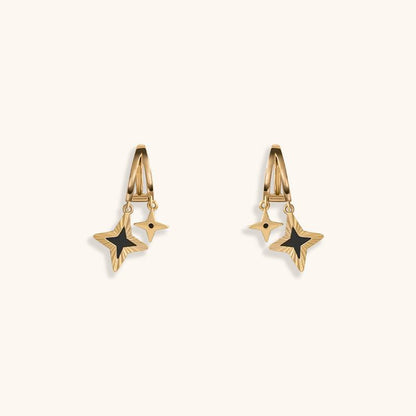 Evening Star Hoops Earrings - 18K Gold Plated - Jewelry de Corner
