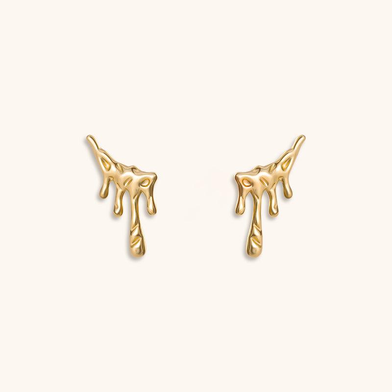 Fallen Angel Drop Earrings - 18K Gold Plated - Jewelry de Corner